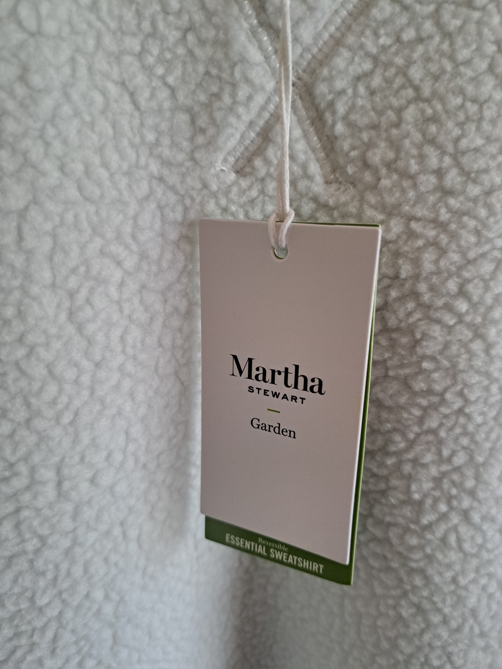 Martha Stewart Light Gray Sherpa Pullover Sweatshirt - Picture 4 of 13
